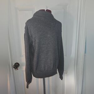 Eladio Flano Lana Angora Wool Blend Gray Sweater